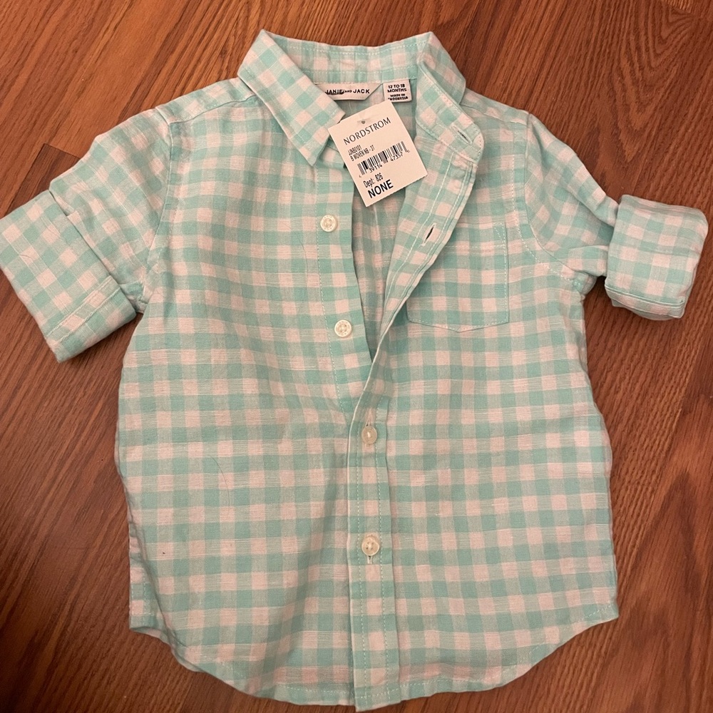 NWT JANIE AND JACK BUTTON DOWN
